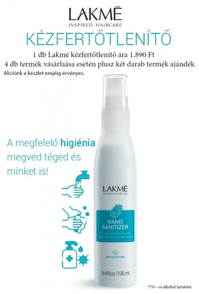 Lakmé Kézfertőtlenítő 100 ml AKCIÓ 4+2