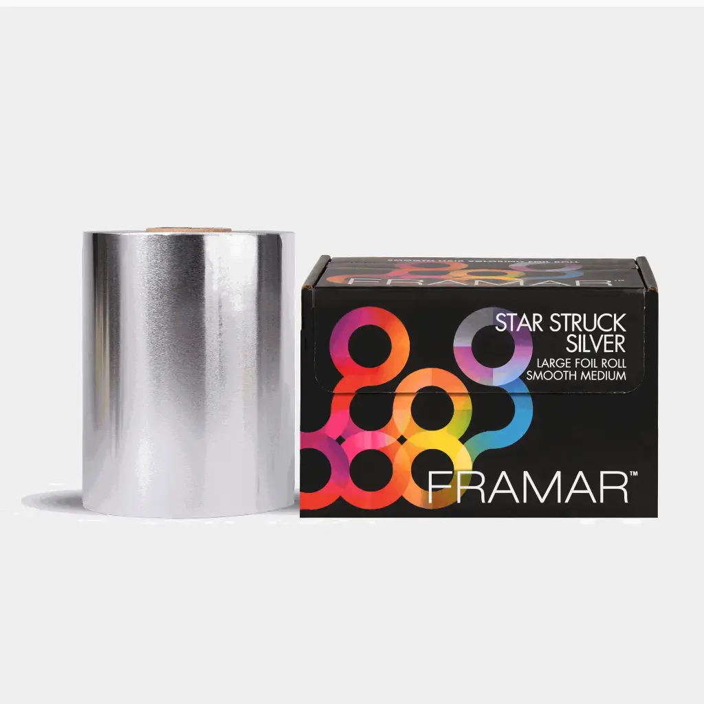 FRAMAR Large Roll Medium Star Struck Silver melírfólia 500 m