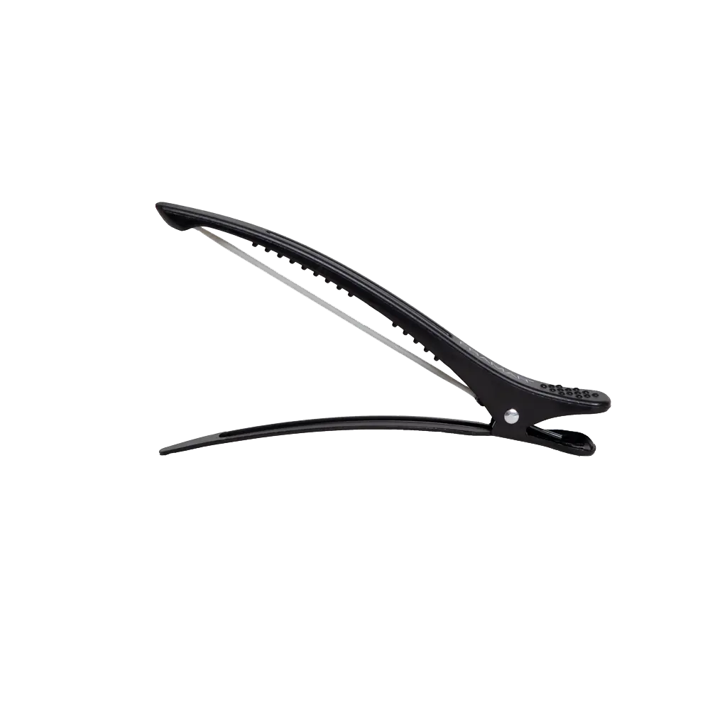 FRAMAR Super Sectioner Clips hajcsipesz gumiszalaggal - Fekete 4 db