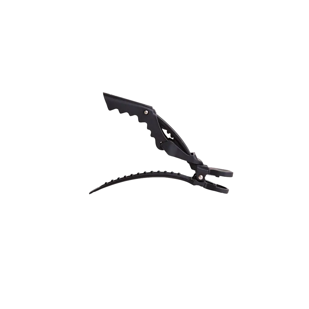 FRAMAR Gator Grips gumírozott fogas hajcsipesz - Fekete 4 db