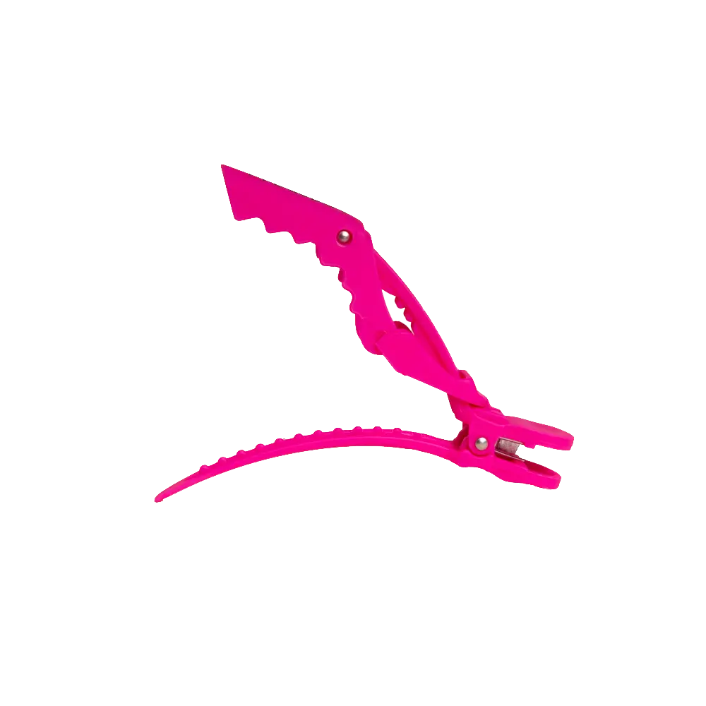 FRAMAR Gator Grips gumírozott fogas hajcsipesz - Pink 4 db