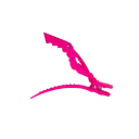 FRAMAR Gator Grips gumírozott fogas hajcsipesz - Pink 4 db