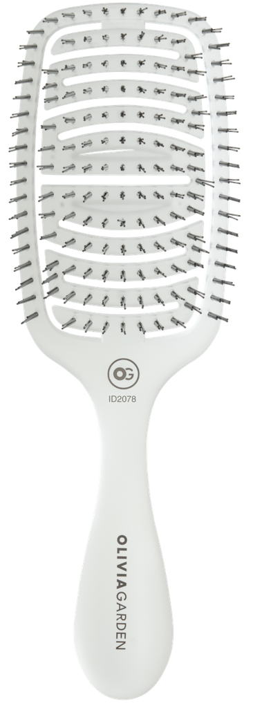Olivia Garden Essential Care Flex Fine Hair Bristles Ice White