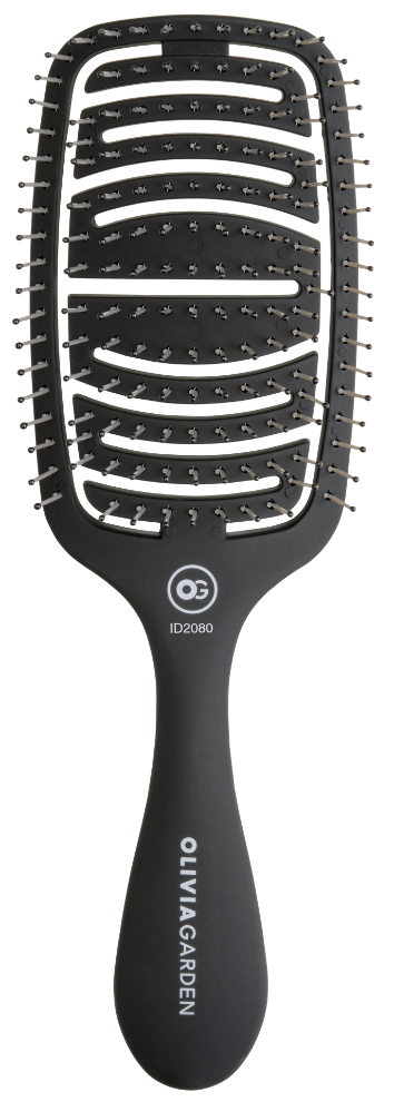 Olivia Garden Essential Care Flex Thick Hair Bristles Matt Black