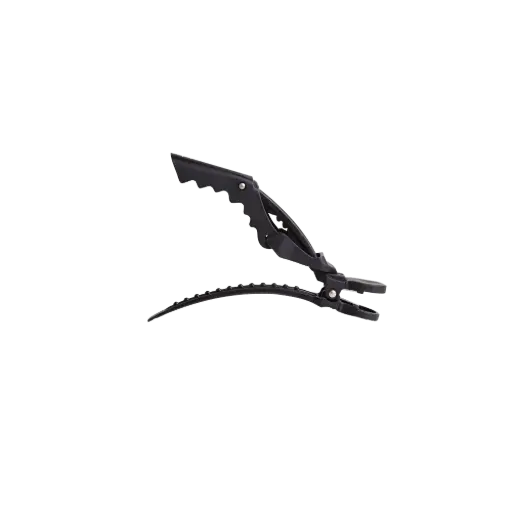 FRAMAR Gator Grips gumírozott fogas hajcsipesz - Fekete 4 db